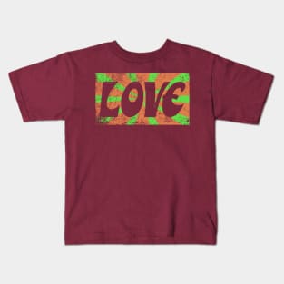 LOVE Groovy 60s style graphic Kids T-Shirt